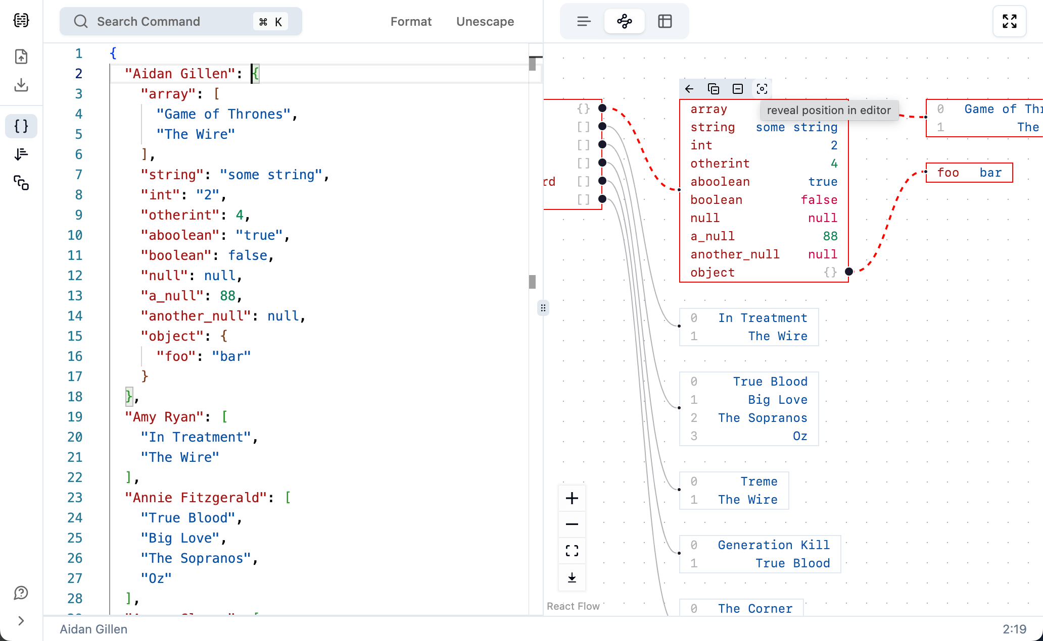 Graph view mode